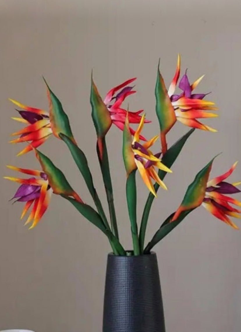 Künstliche Paradiesvögel, tropische Blumen, orange Blumen, künstliche – Elegantly You