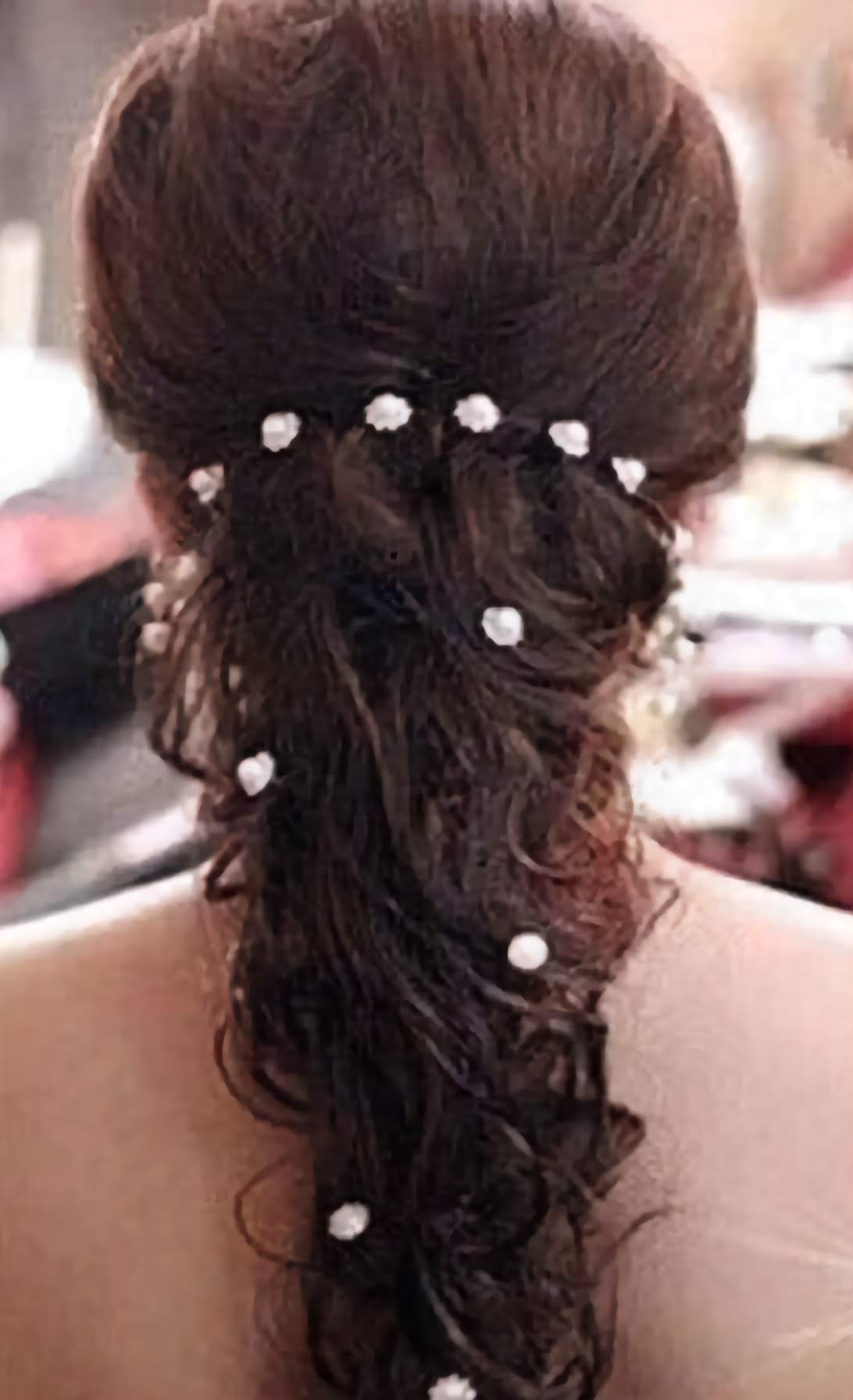 10x Diamante Wedding Hair Pins Flower Girl Hair Accessories, Bridesmaid Hair, Bridal Diamante Crystal Pearl Hair Clips/Grips Jewellery Prom - Floralific