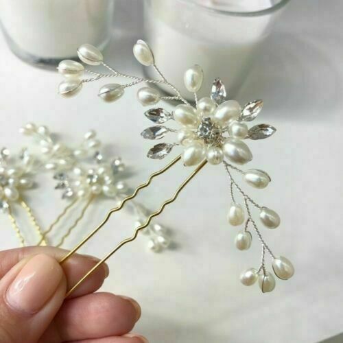 1pc Bridal Hair Accessories Bridal Wedding Hair Pin/ Comb/ Clip, Wedding Hair Accessories Crystal Diamante Pearl, Bridesmaid Hair Accessories - Floralific