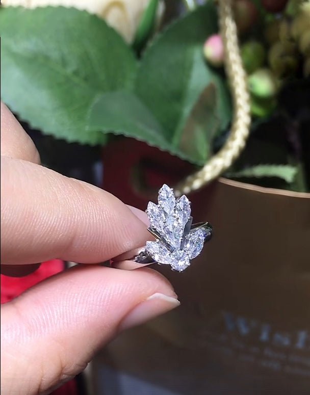 4pc CZ Jewellery Gift for Her or Bridal Jewellery Set Silver Wedding Necklace Earrings Bracelet Ring - Elegantly You