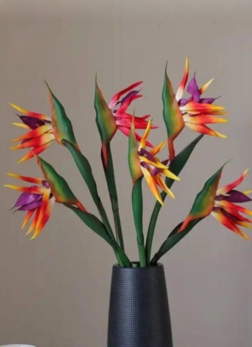 Artificial Birds of Paradise, Tropical Flowers, Orange Flowers, Artificial Flowers, Fake Birds of Paradise, Silk Spring Wedding Flowers - Floralific