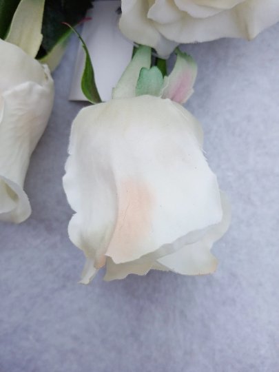 Artificial Cream Roses, Real Touch White Roses, Artificial Flowers, White Flowers, Silk Faux Flowers, Wedding Flowers, Flowers Gift for Her - Floralific