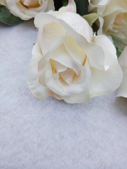 Artificial Cream Roses, Real Touch White Roses, Artificial Flowers, White Flowers, Silk Faux Flowers, Wedding Flowers, Flowers Gift for Her - Floralific