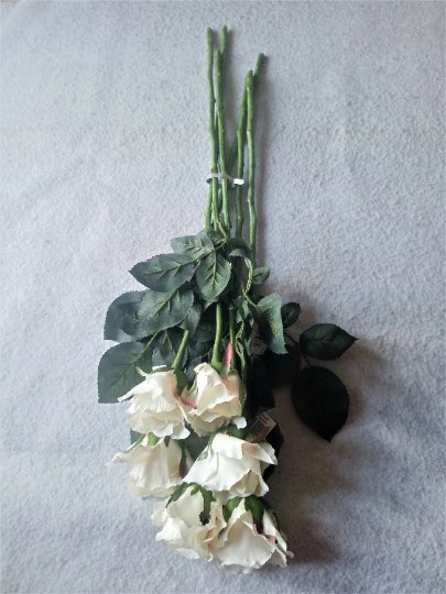 Artificial Cream Roses, Real Touch White Roses, White Flowers, Artificial Flowers, Faux Flowers Wedding Flowers, Flowers Gift for Her - Floralific