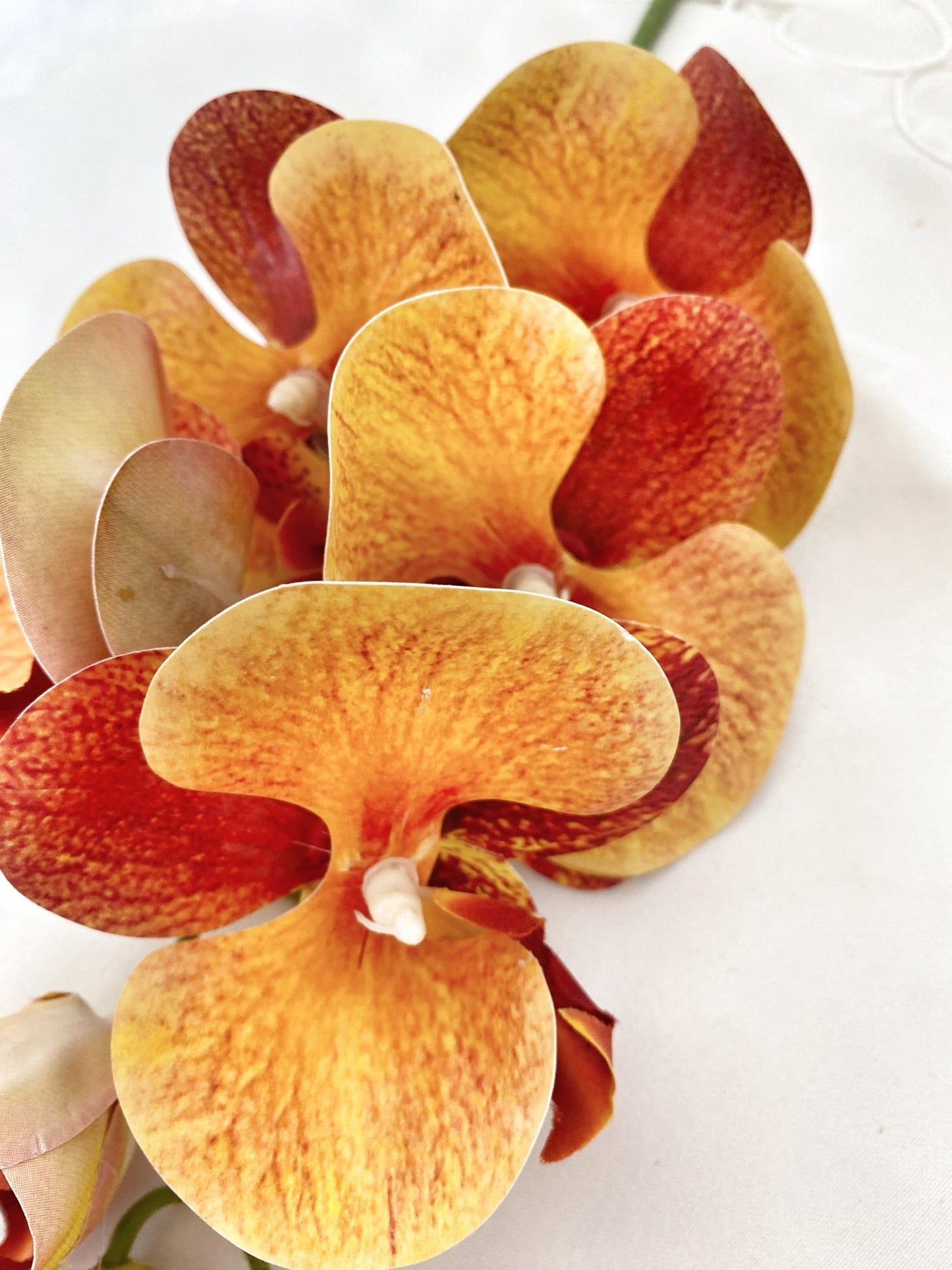 Artificial Orange Orchid, Orange Flowers, Flowers Gift for Her, Real Touch Orchids, Faux Orchid Flowers, Wedding Flowers, Artificial Flowers - Floralific