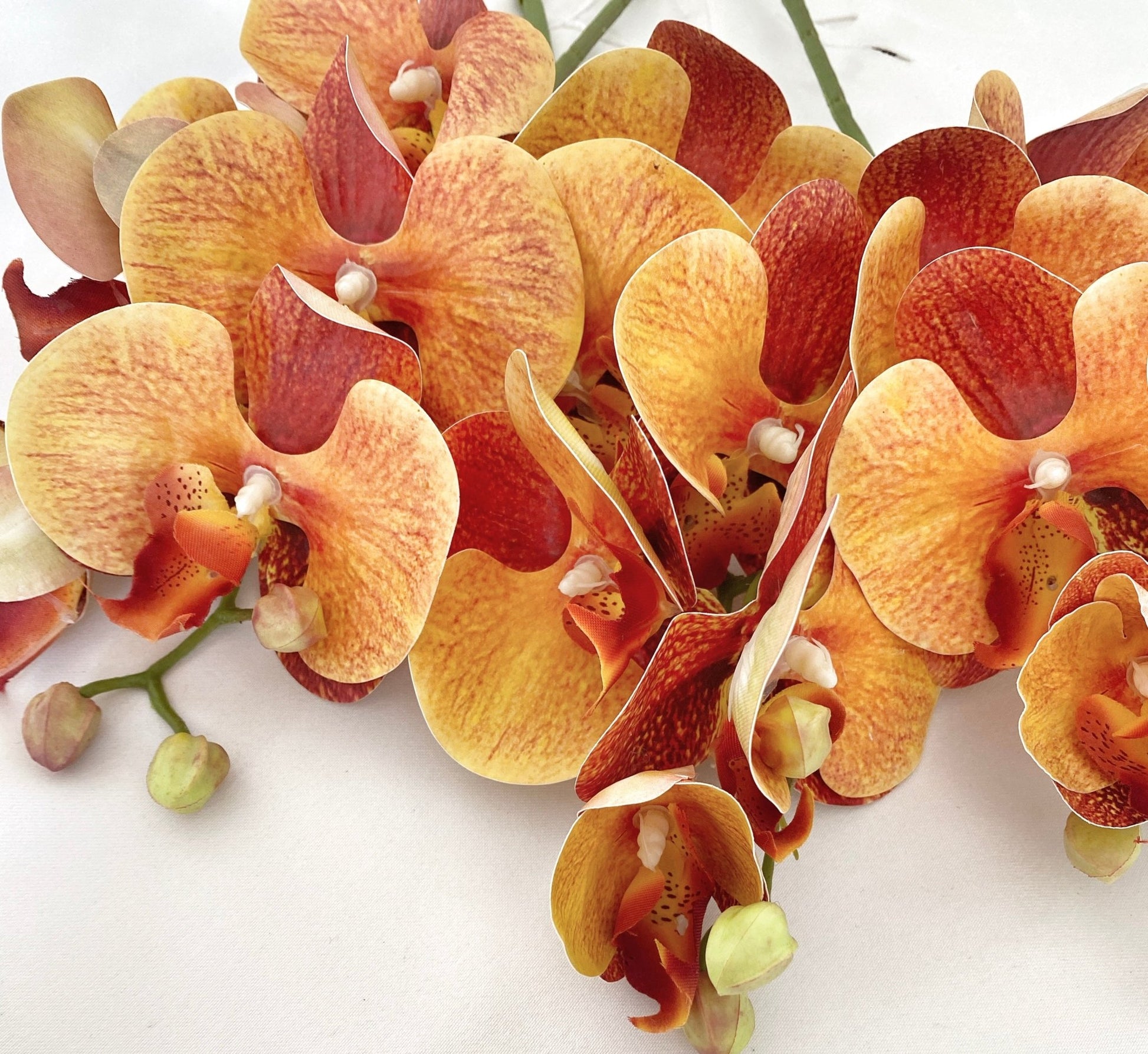 Artificial Orange Orchid, Orange Flowers, Flowers Gift for Her, Real Touch Orchids, Faux Orchid Flowers, Wedding Flowers, Artificial Flowers - Floralific