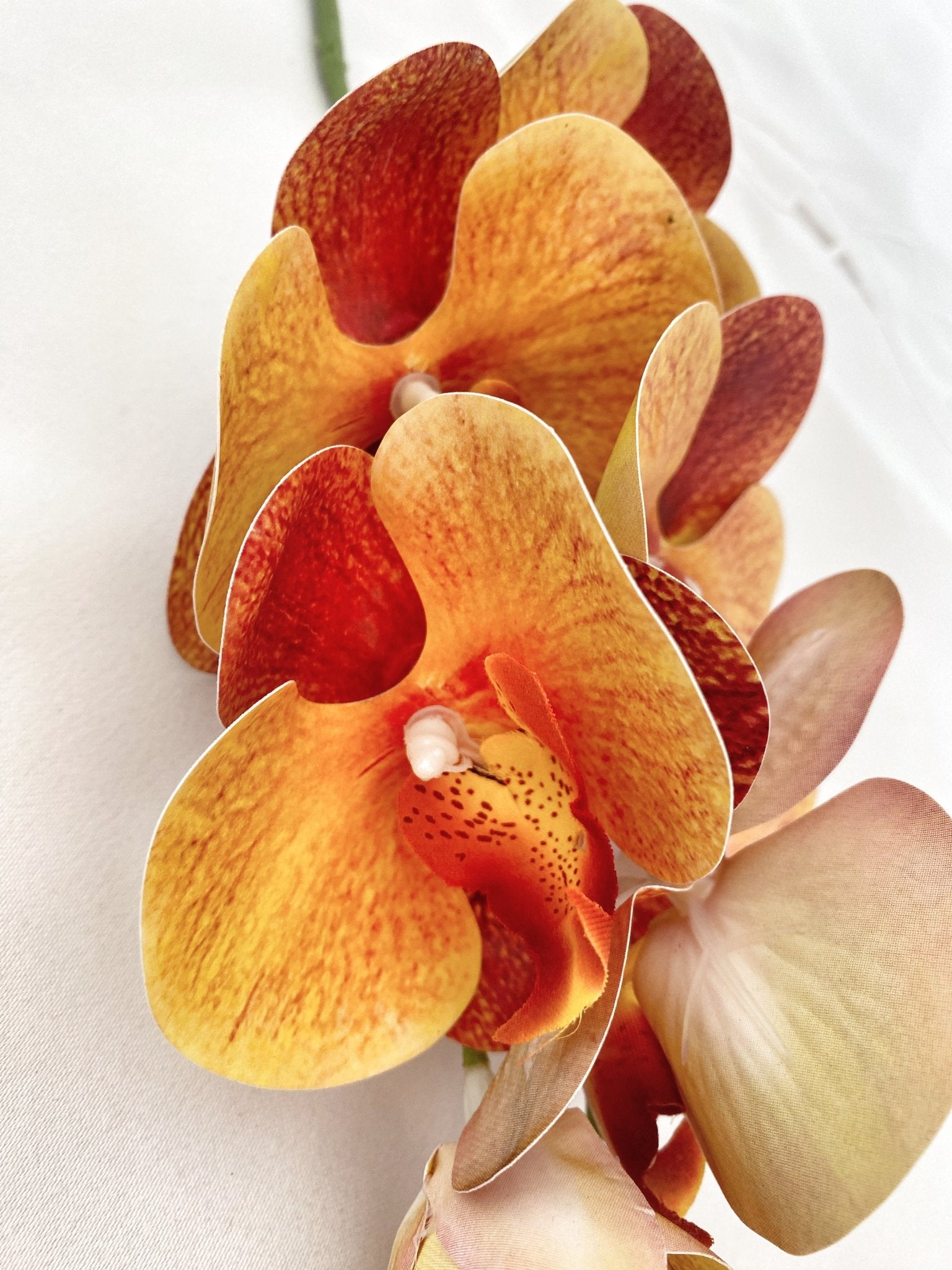 Artificial Orange Orchid, Orange Flowers, Flowers Gift for Her, Real Touch Orchids, Faux Orchid Flowers, Wedding Flowers, Artificial Flowers - Floralific