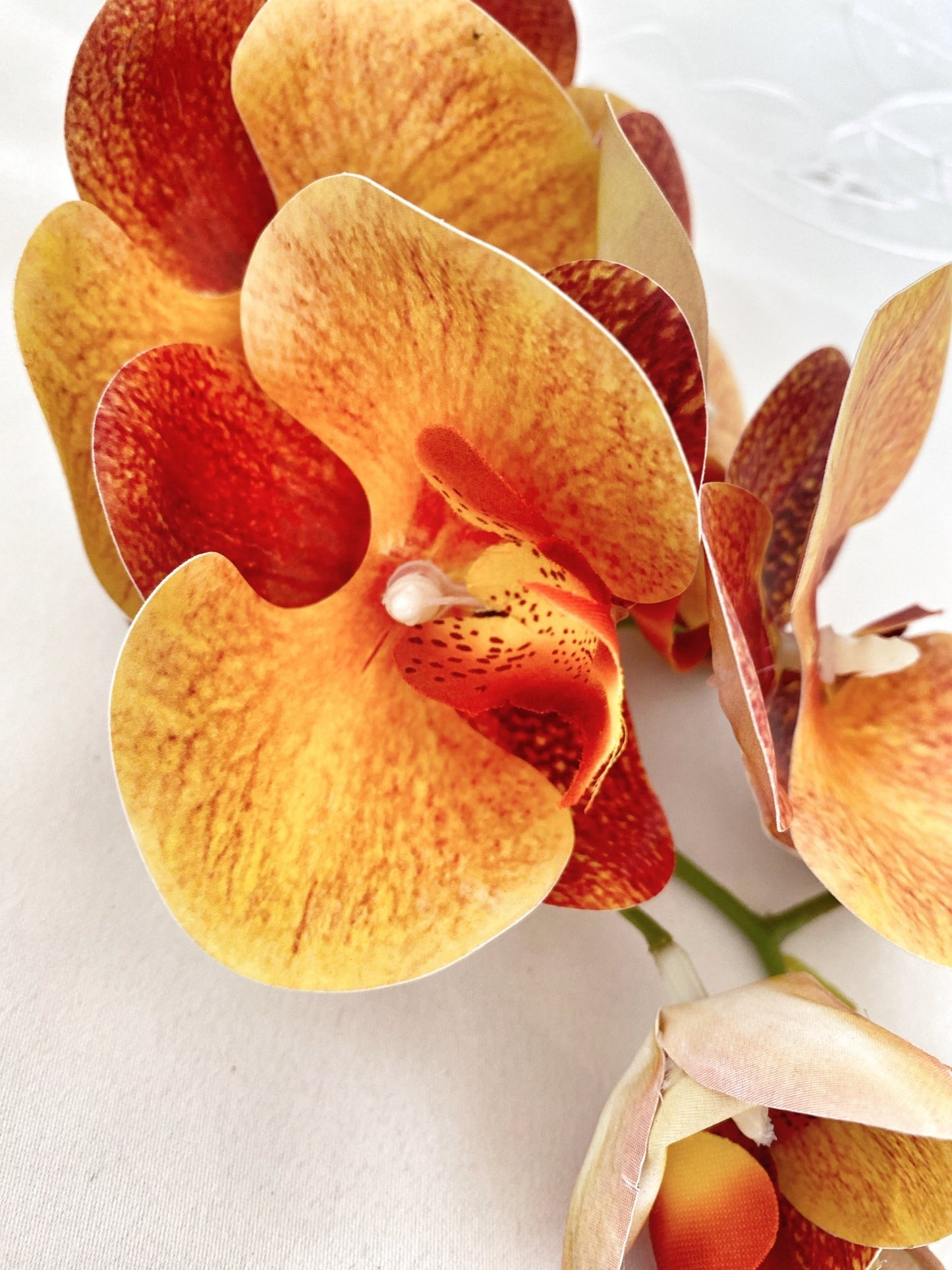 Artificial Orange Orchid, Orange Flowers, Flowers Gift for Her, Real Touch Orchids, Faux Orchid Flowers, Wedding Flowers, Artificial Flowers - Floralific