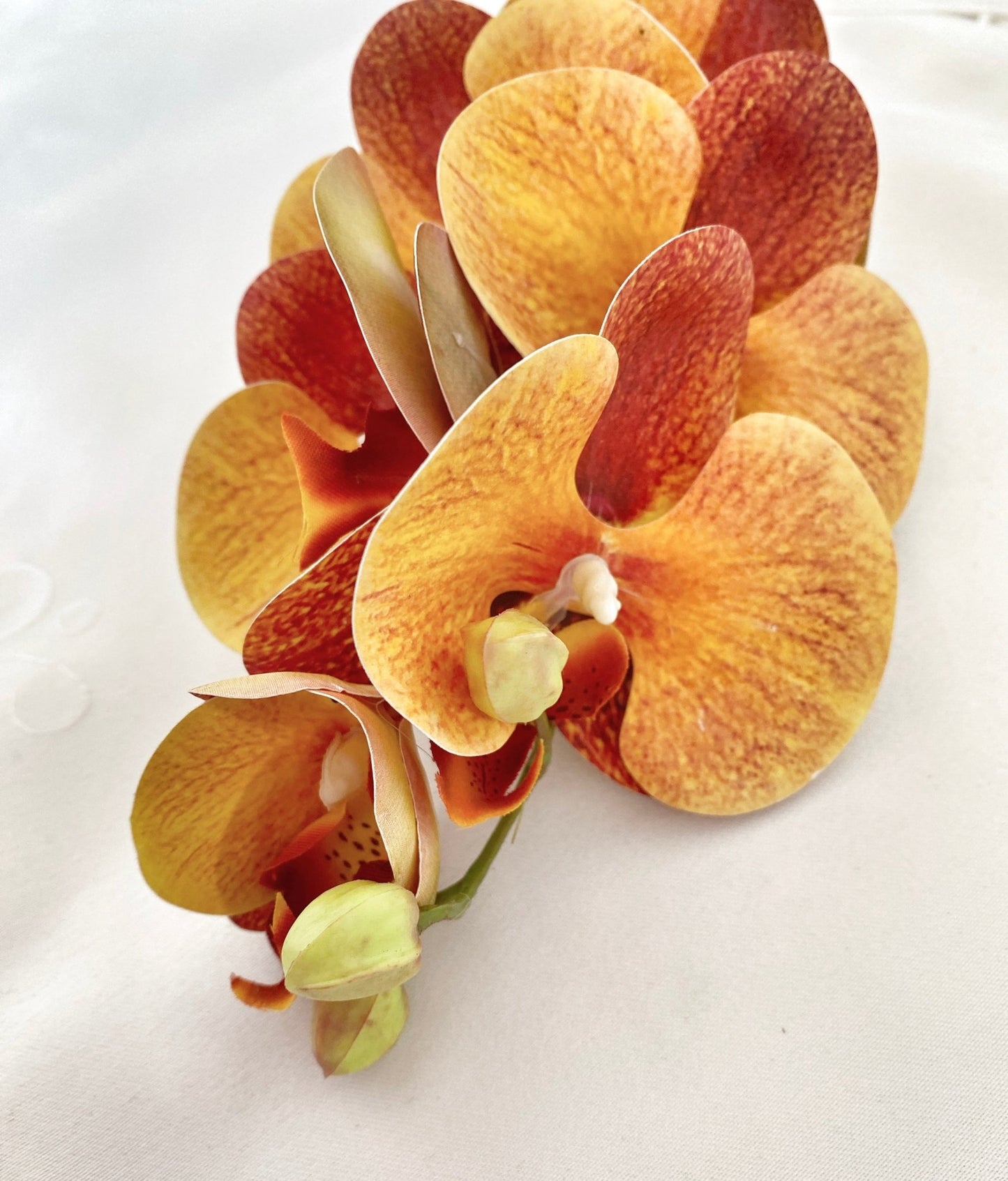 Artificial Orange Orchid, Orange Flowers, Flowers Gift for Her, Real Touch Orchids, Faux Orchid Flowers, Wedding Flowers, Artificial Flowers - Floralific