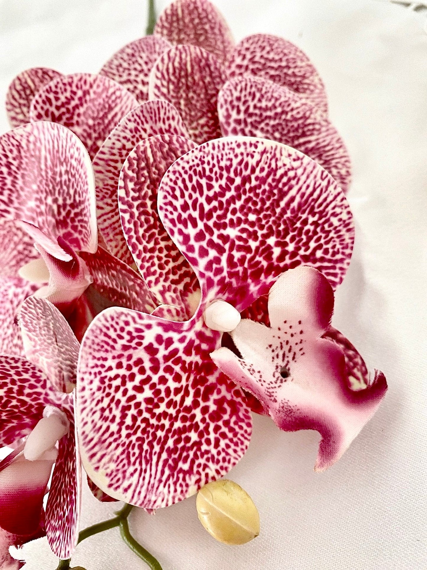 Artificial Orchid Flower, Dark Pink Spotted Orchid Stem, Flowers Gift for Her, Real Look Orchids, Artificial Flowers, Pink Flowers, Faux Orchid Flower* - Elegantly You