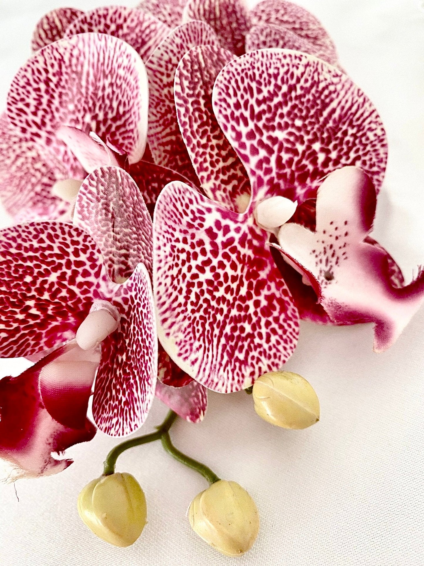 Artificial Orchid Flower, Dark Pink Spotted Orchid Stem, Flowers Gift for Her, Real Look Orchids, Artificial Flowers, Pink Flowers, Faux Orchid Flower* - Elegantly You