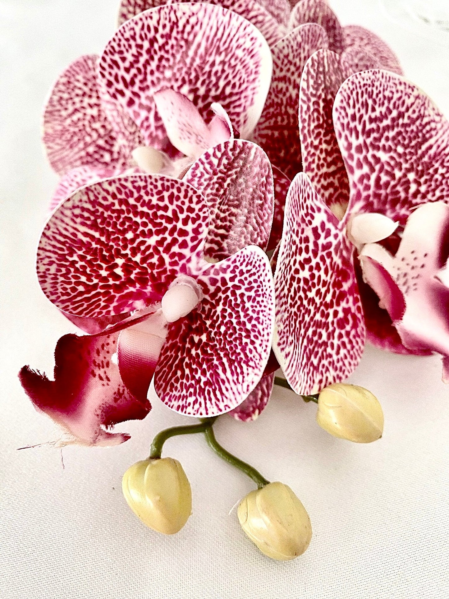 Artificial Orchid Flower, Dark Pink Spotted Orchid Stem, Flowers Gift for Her, Real Look Orchids, Artificial Flowers, Pink Flowers, Faux Orchid Flower* - Elegantly You