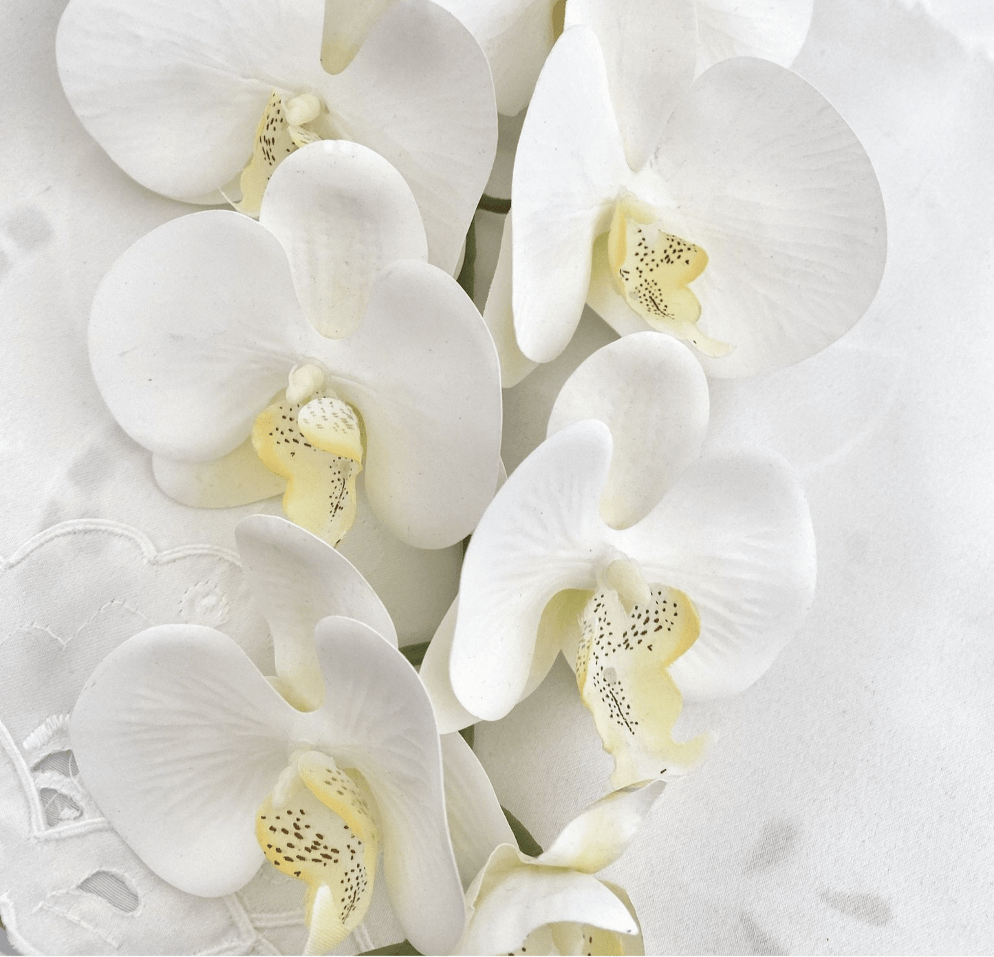 Artificial Orchid Flower Gift for Her, Real Look Orchids, White Orchid Phalaenopsis, Faux Orchid Stem Artificial Flowers White Flowers - Elegantly You