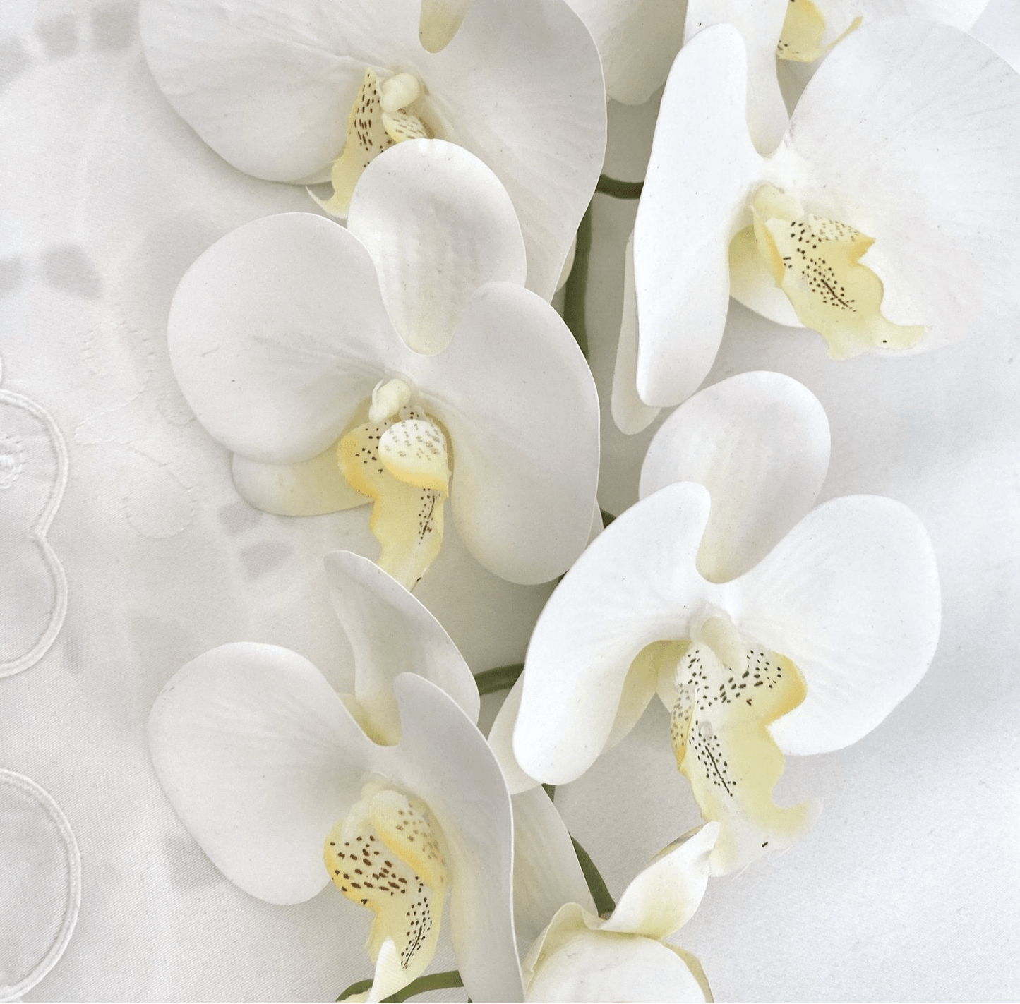 Artificial Orchid Flower Gift for Her, Real Look Orchids, White Orchid Phalaenopsis, Faux Orchid Stem Artificial Flowers White Flowers - Elegantly You
