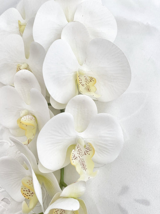 Artificial Orchid, Flowers Gift for Her, Real Look Orchids, Large White Orchid, Phalaenopsis, Faux Orchid Artificial Flowers White Flowers - Floralific