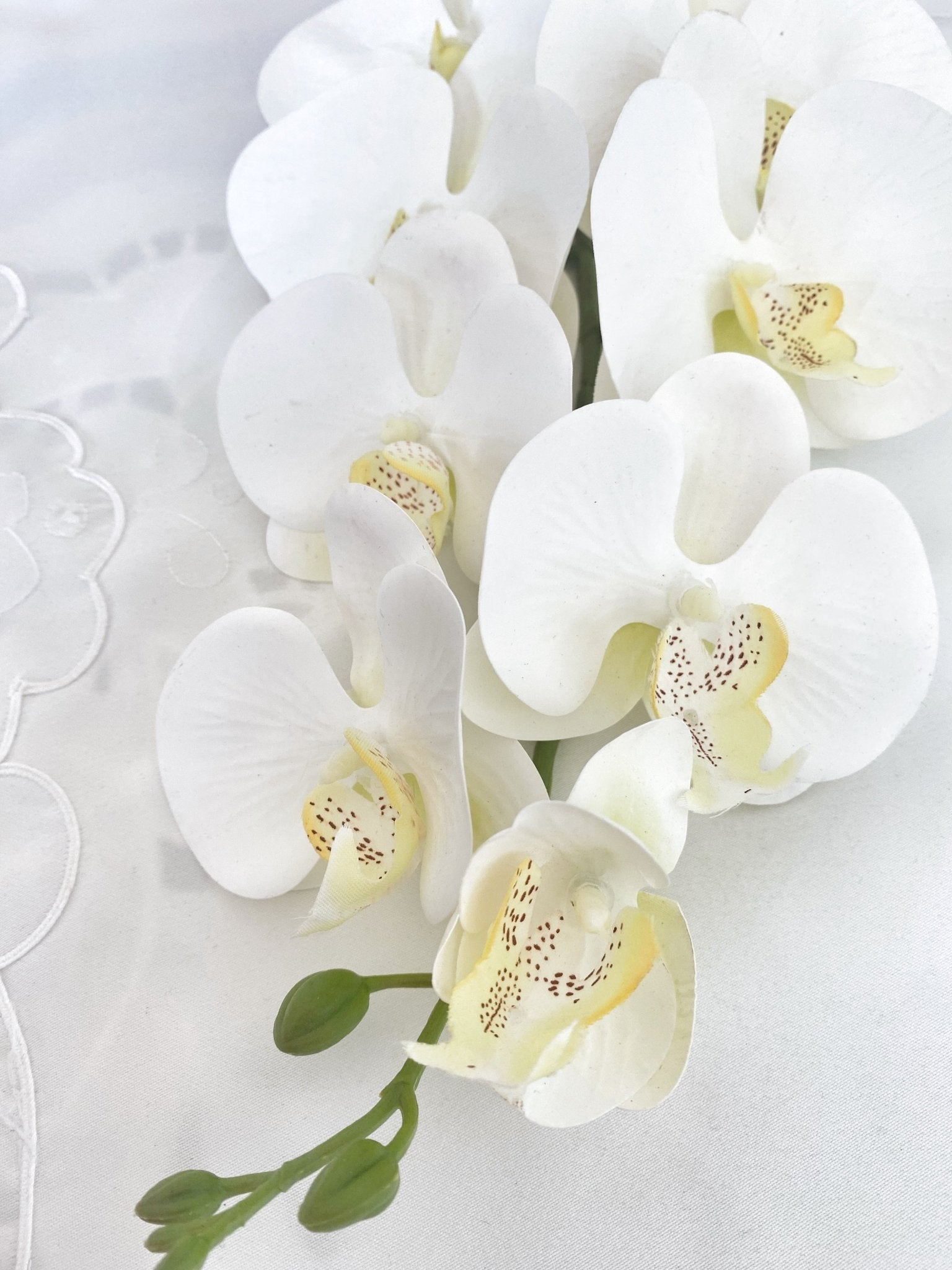 Artificial Orchid, Flowers Gift for Her, Real Look Orchids, Large White Orchid, Phalaenopsis, Faux Orchid Artificial Flowers White Flowers - Floralific