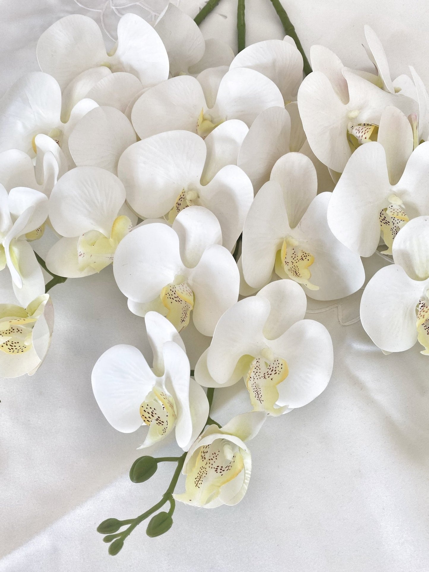 Artificial Orchid, Flowers Gift for Her, Real Look Orchids, Large White Orchid, Phalaenopsis, Faux Orchid Artificial Flowers White Flowers - Floralific