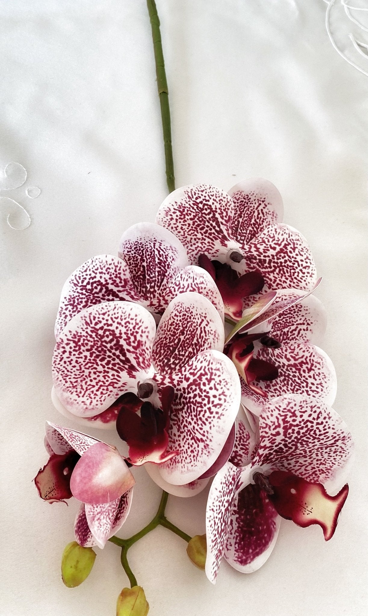 Artificial Orchid, Magenta Pink Spotted Orchid, Pink Flowers, Flowers Gift for Her, Artificial Flowers, Real Look Orchids Faux Orchid Flower - Floralific