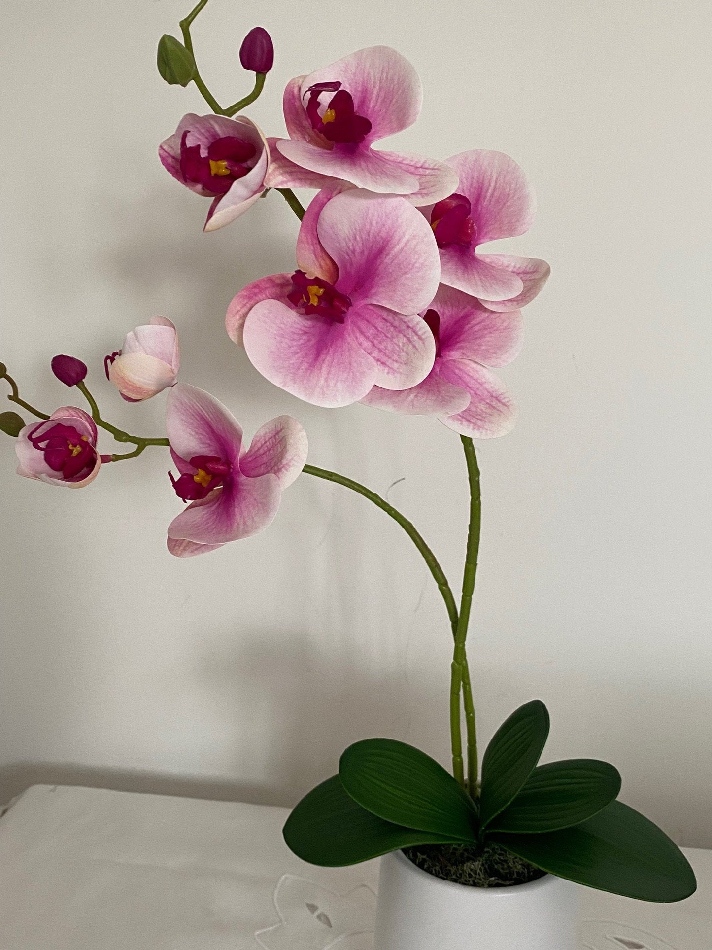 Artificial Orchid Plant, Gift for Her, Real Look Orchids, Pink Orchid Pot Plant, Phalaenopsis, Artificial Flowers, Silk, Faux Orchid - Floralific