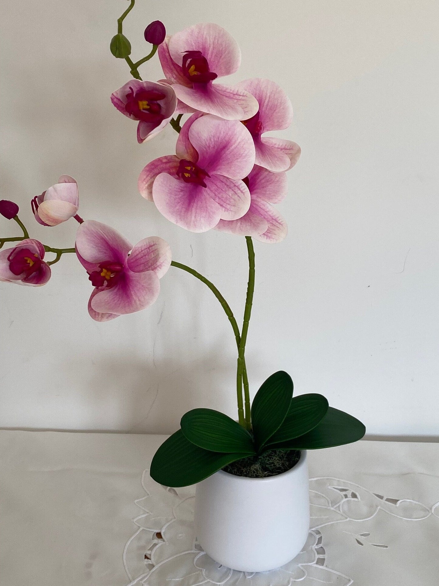 Artificial Orchid Plant, Gift for Her, Real Look Orchids, Pink Orchid Pot Plant, Phalaenopsis, Artificial Flowers, Silk, Faux Orchid - Floralific