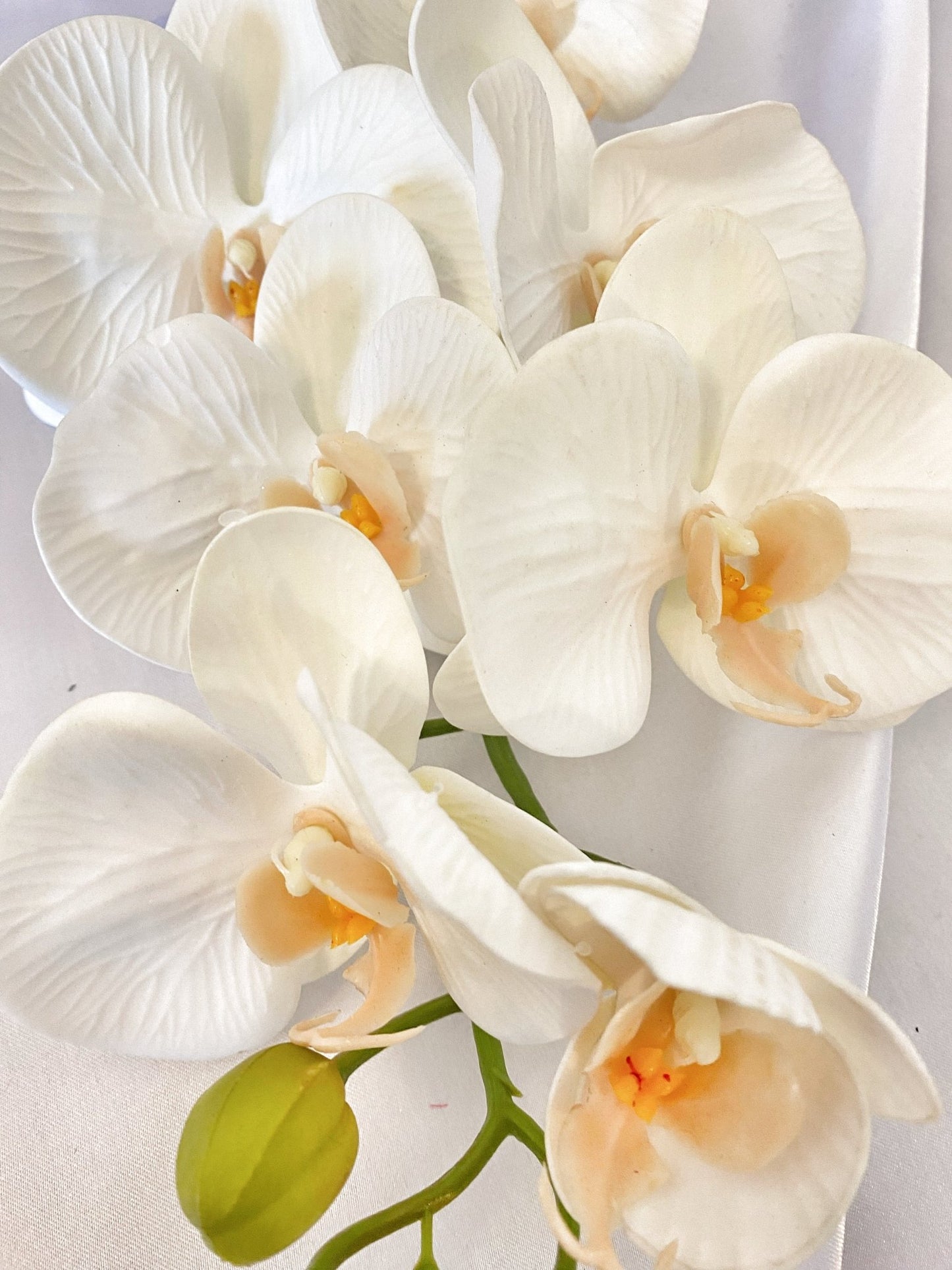 Artificial Orchid, White Orchid, White Flowers, Flowers Gift for Her, Artificial Flowers, Real Touch Faux Orchid Flowers, Wedding Flowers - Floralific