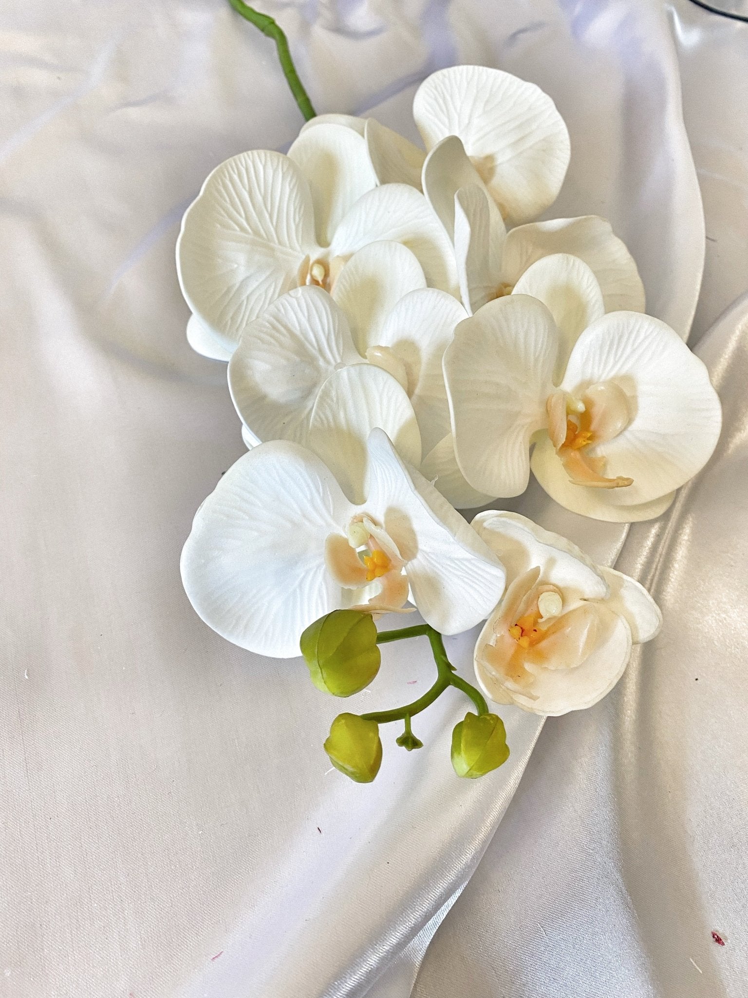 Artificial Orchid, White Orchid, White Flowers, Flowers Gift for Her, Artificial Flowers, Real Touch Faux Orchid Flowers, Wedding Flowers - Floralific