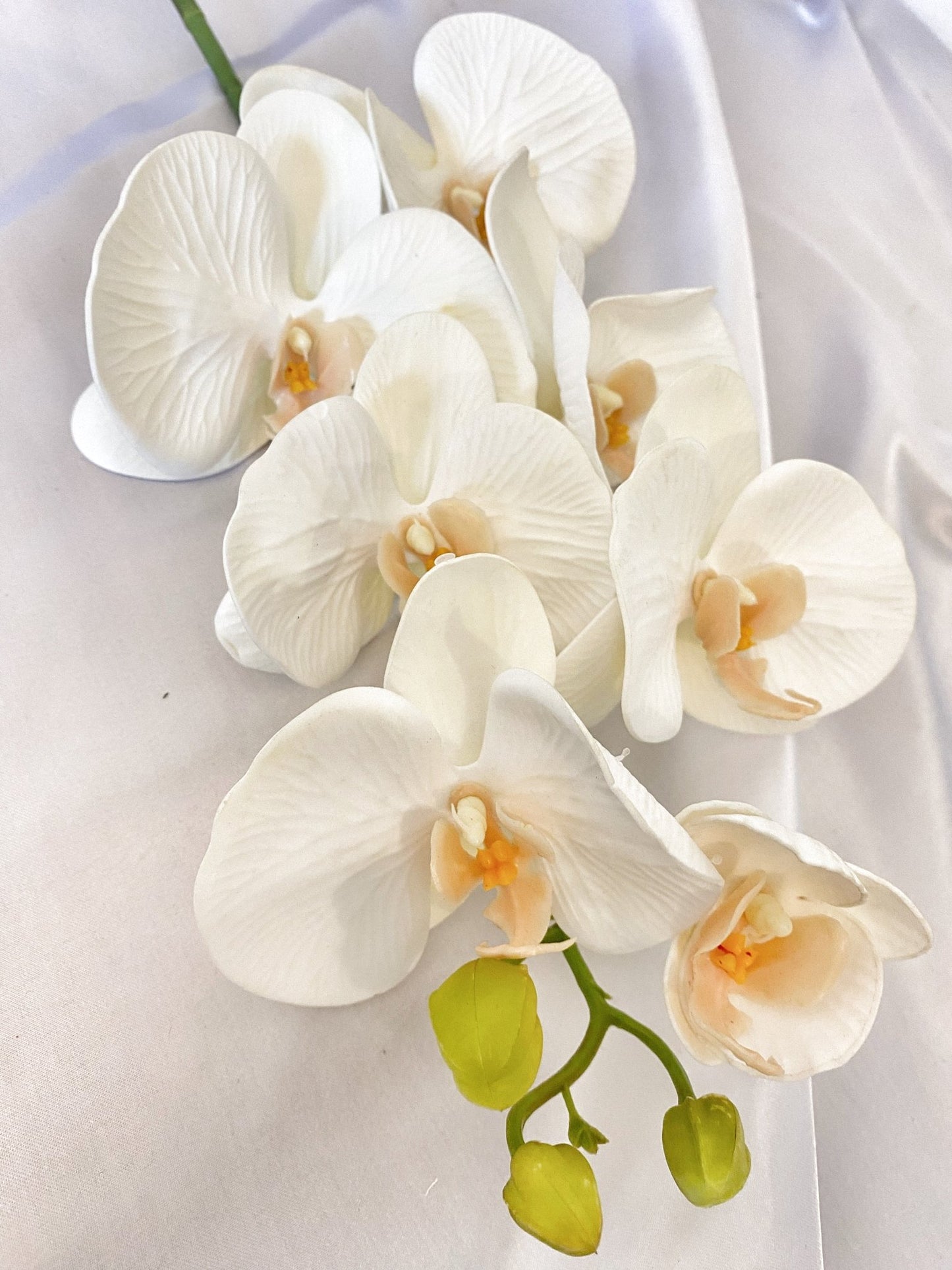 Artificial Orchid, White Orchid, White Flowers, Flowers Gift for Her, Artificial Flowers, Real Touch Faux Orchid Flowers, Wedding Flowers - Floralific