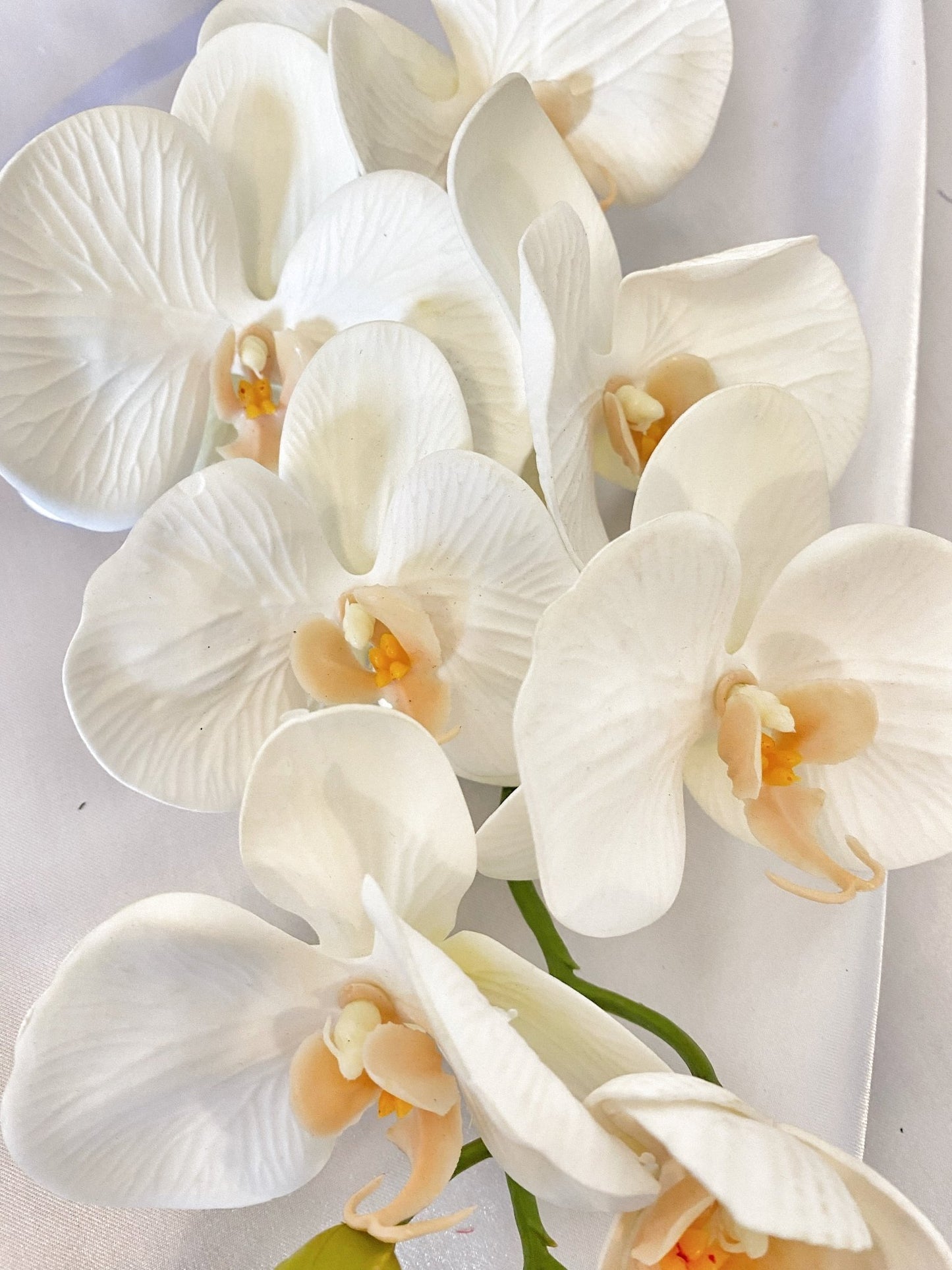 Artificial Orchid, White Orchid, White Flowers, Flowers Gift for Her, Artificial Flowers, Real Touch Faux Orchid Flowers, Wedding Flowers - Floralific