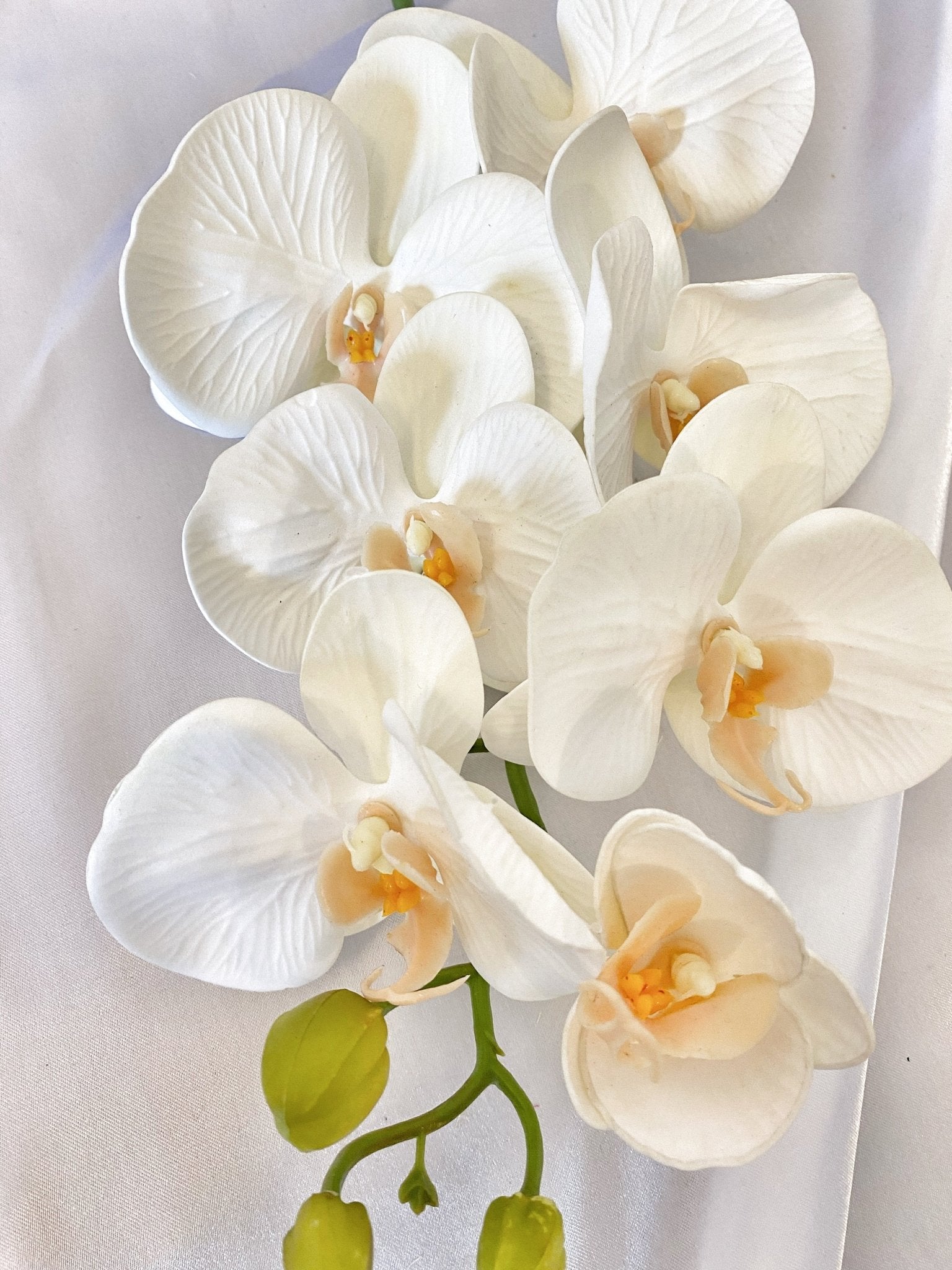 Artificial Orchid, White Orchid, White Flowers, Flowers Gift for Her, Artificial Flowers, Real Touch Faux Orchid Flowers, Wedding Flowers - Floralific