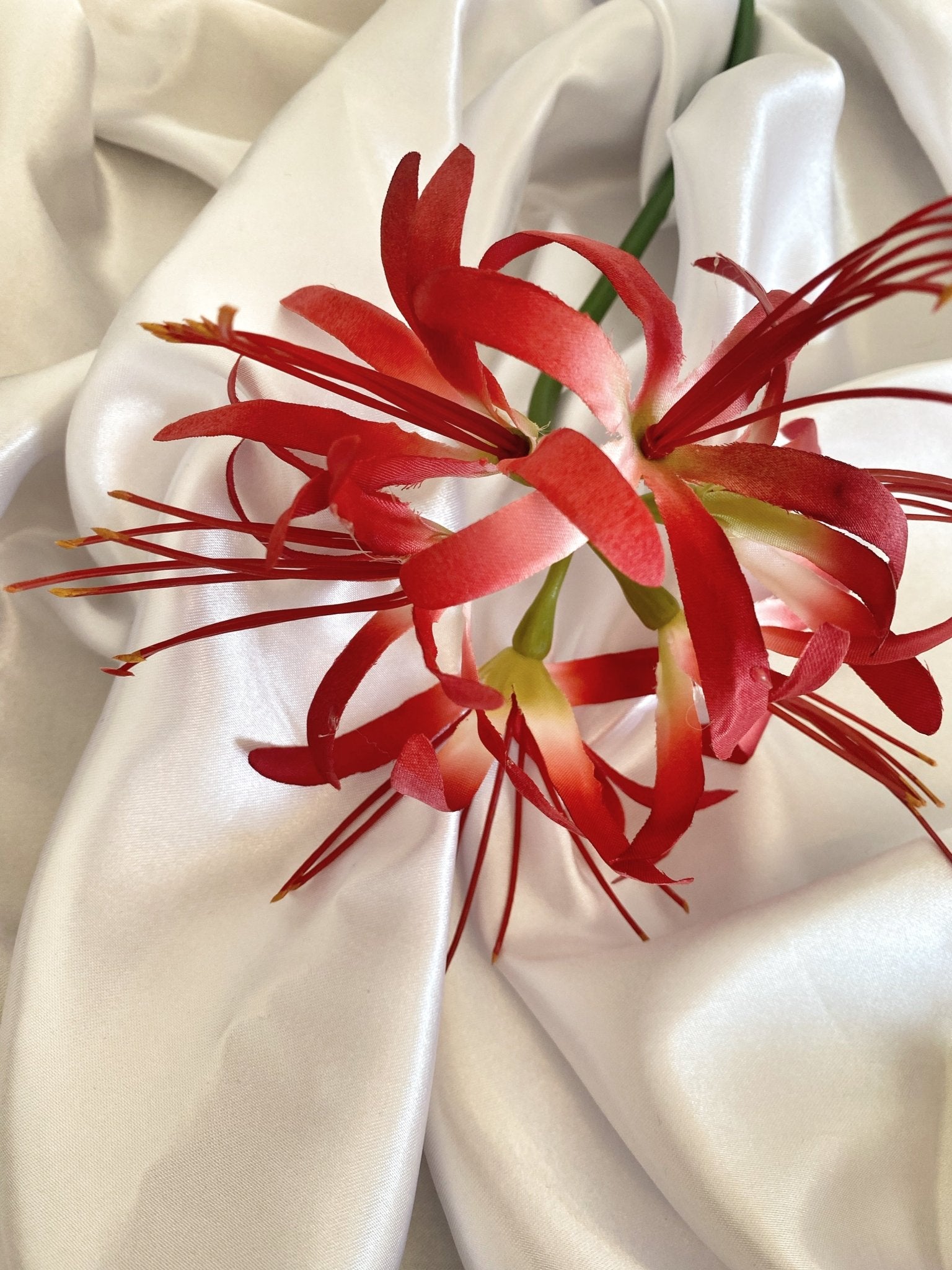 Artificial Red Spider Lilies, Faux Red Flowers, Fake Spider Lilies, Artificial Flowers, Silk Wedding Flowers, Red Flowers Gift for Her. - Floralific