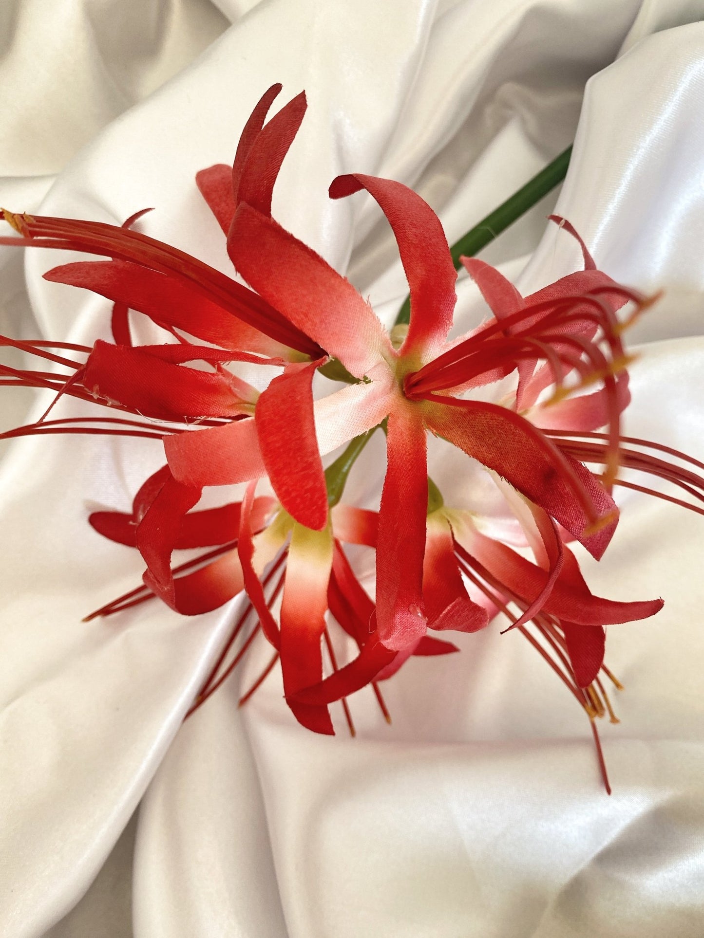 Artificial Red Spider Lilies, Faux Red Flowers, Fake Spider Lilies, Artificial Flowers, Silk Wedding Flowers, Red Flowers Gift for Her. - Floralific