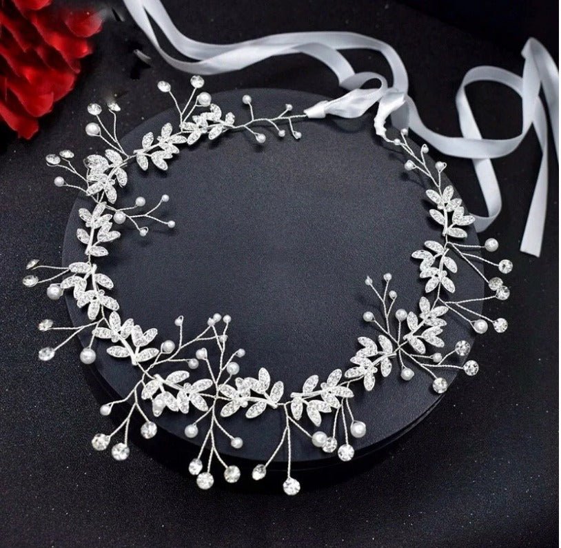 Bridal Headpiece, Bridal Tiara Headband, Wedding Hair Accessories, Wedding Jewellery - Floralific