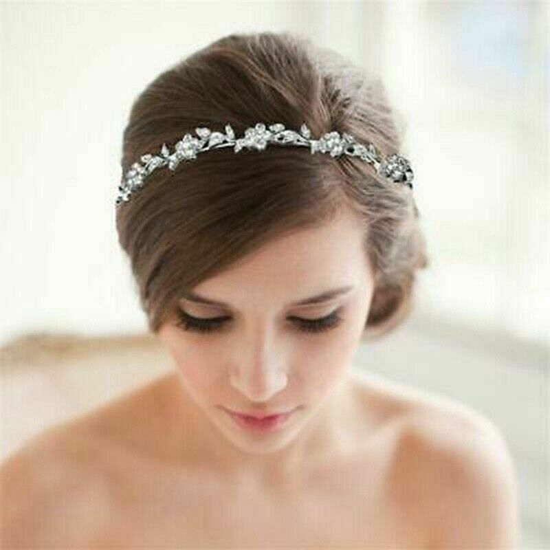 Bridal Tiara, Bridal Headband, Bridal Wedding Hair Accessories with Crystal Diamante for Bride, Bridesmaid or Flower Girl Wedding Jewellery - Floralific