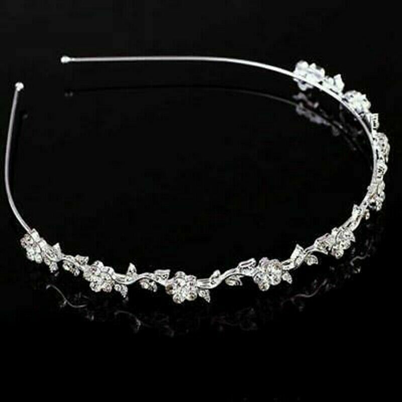 Bridal Tiara, Bridal Headband, Bridal Wedding Hair Accessories with Crystal Diamante for Bride, Bridesmaid or Flower Girl Wedding Jewellery - Floralific