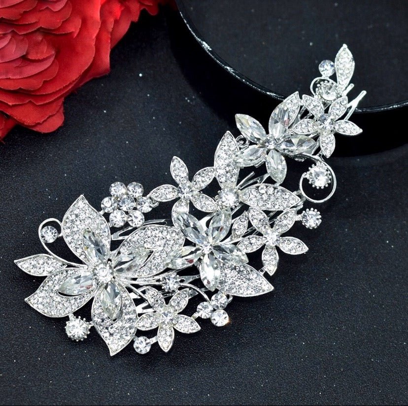 Bridal Wedding Hair Accessories Bridal Tiara Silver Wedding Hair Vine Bridal Hair Piece Wedding Hair Comb Hair Accessory Hair Jewellery S411 - Floralific