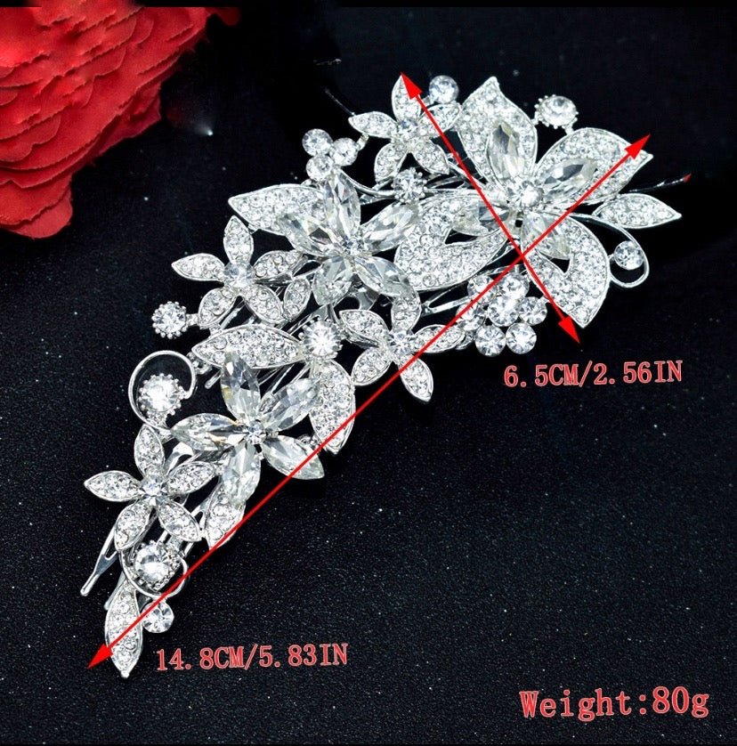 Bridal Wedding Hair Accessories Bridal Tiara Silver Wedding Hair Vine Bridal Hair Piece Wedding Hair Comb Hair Accessory Hair Jewellery S411 - Floralific