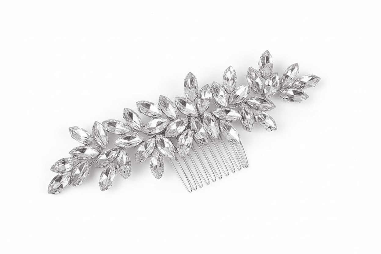 Bridal Wedding Hair Accessories Crystal Hair Comb - Clearance Sale - Bridesmaid Silver Hair Piece - Elegantly You