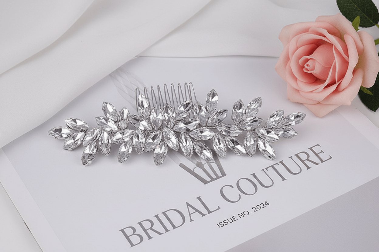 Bridal Wedding Hair Accessories Crystal Hair Comb - Clearance Sale - Bridesmaid Silver Hair Piece - Elegantly You