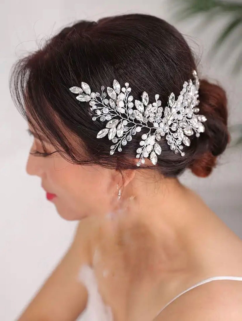 Crystal Bridal Wedding Hair Accessories Bridal Wedding Hair Vine Hairpiece Bride or Bridesmaid Wedding Hair Accessory. Hair Jewellery - Floralific