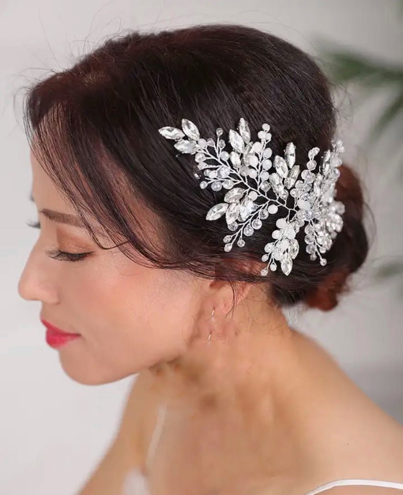 Crystal Bridal Wedding Hair Accessories Bridal Wedding Hair Vine Hairpiece Bride or Bridesmaid Wedding Hair Accessory. Hair Jewellery - Floralific