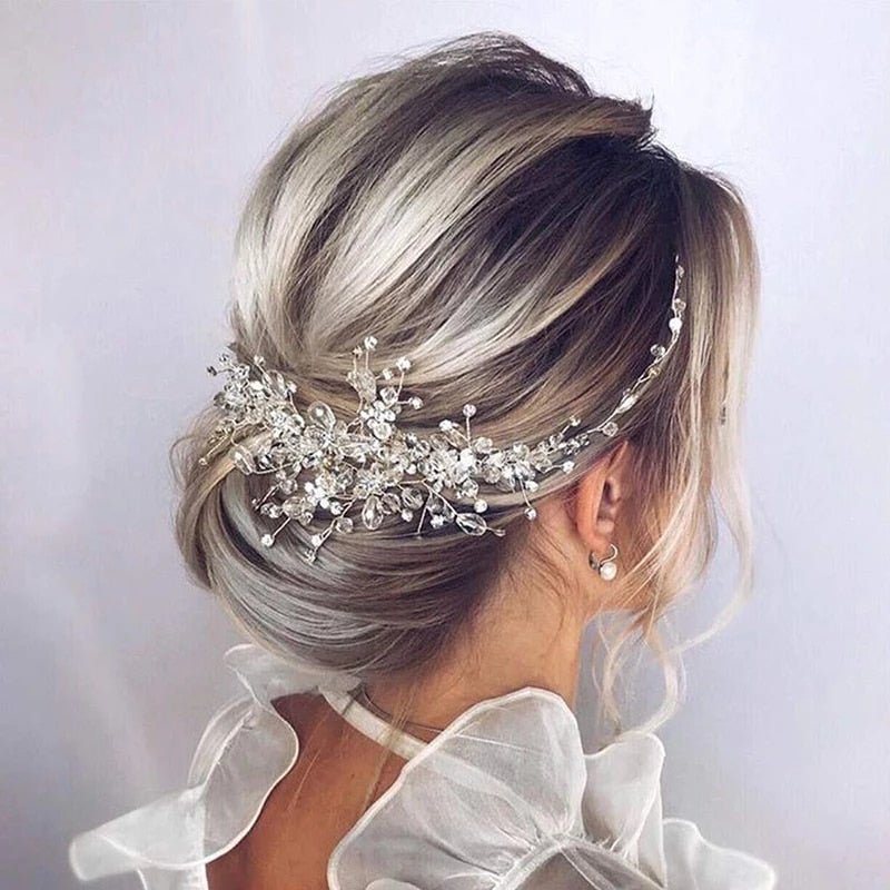 Crystal Bridal Wedding Hair Accessories Bridal Wedding Hair Vine/ Piece Bride or Bridesmaid Wedding Hair Accessory. Hair Jewellery - Floralific