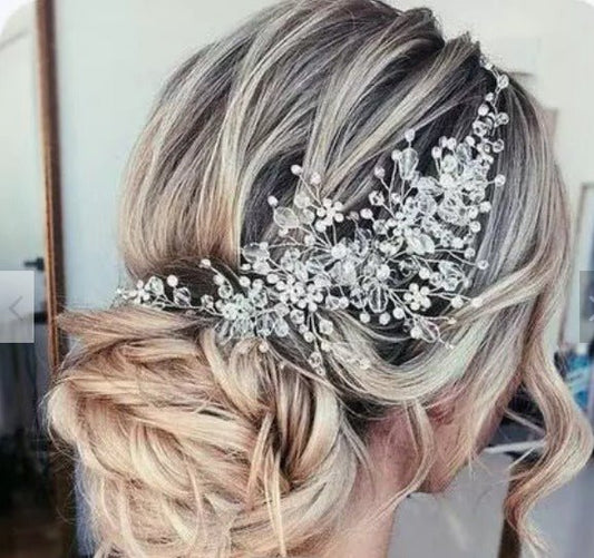 Crystal Bridal Wedding Hair Accessories Bridal Wedding Hair Vine/ Piece Bride or Bridesmaid Wedding Hair Accessory. Hair Jewellery - Floralific