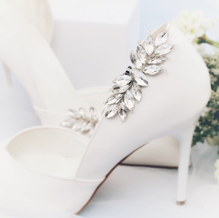 Crystal Diamante Wedding Shoe Clips, Bridal Shoe Clip, Wedding Shoes Accessories, Shoe Decoration, Shoe Jewellery, Wedding Accessories - Floralific