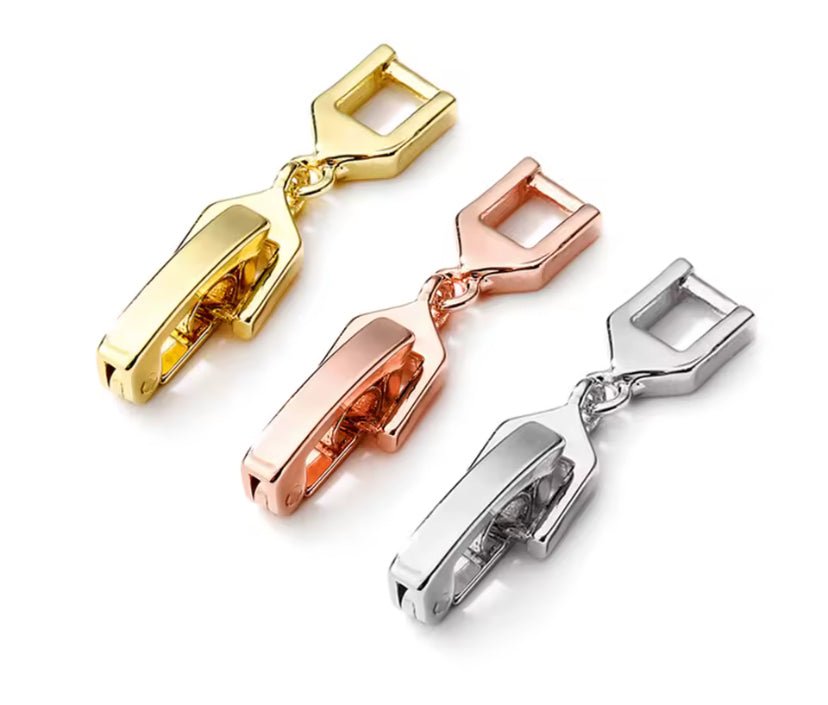 Extenders Fold Over Clasp for Extensions on Necklace and Bracelets 2cm and 2.5cm in Silver, Gold Rose Gold - Elegantly You