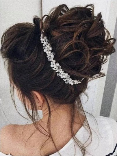 Pearl Bridal Wedding Hair Tiara Bridal Wedding Hair Accessories Vine/ Piece for Bride, Bridesmaid or Flower Girl Wedding Hair Accessory in Silver or Gold - Floralific