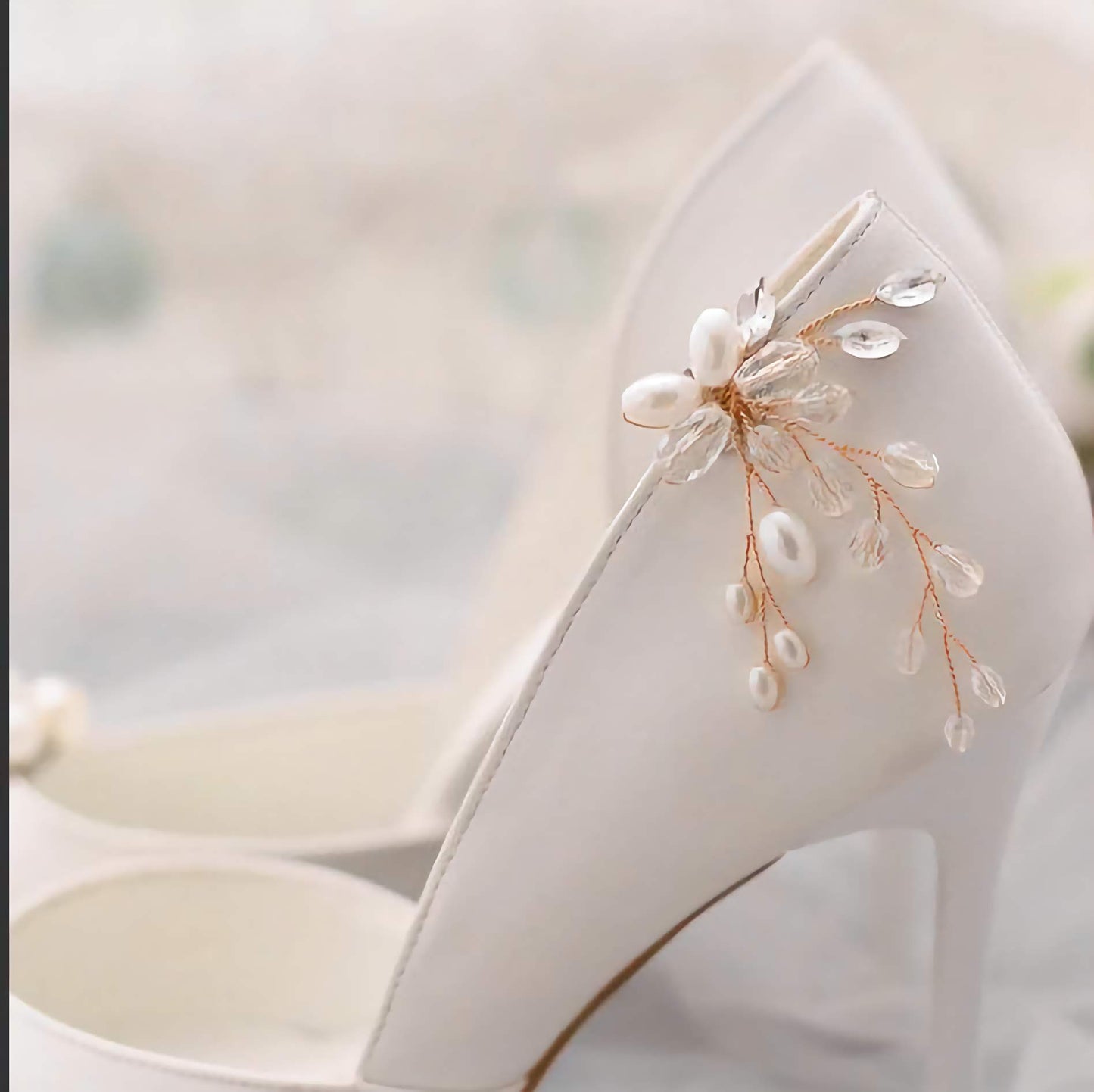 Wedding Shoe Clips, Bridal Shoe Clip, Pearl and Crystal Wedding Shoe Accessories Shoe Decoration, Wedding Accessories, Shoe Jewellery (X23) - Floralific